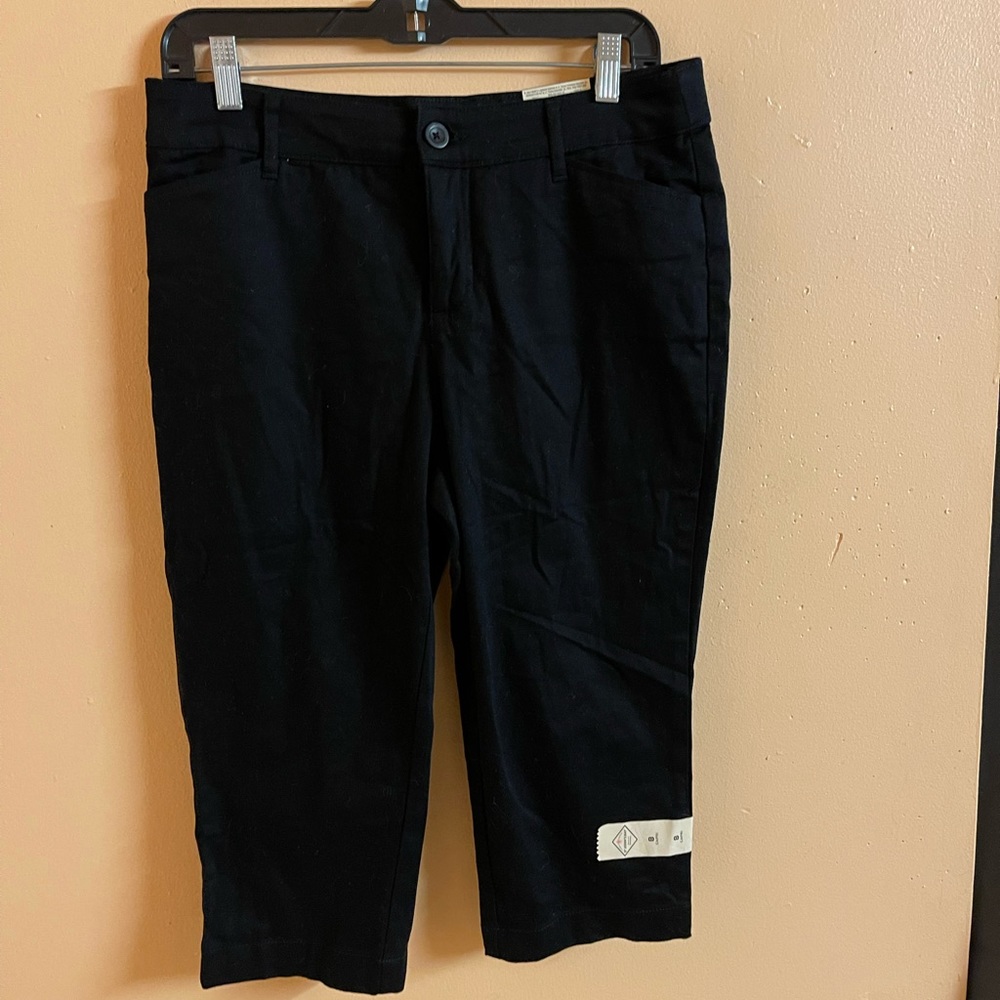 St John Bay 2 Capri Mid Rise Size 8 Black And Blue